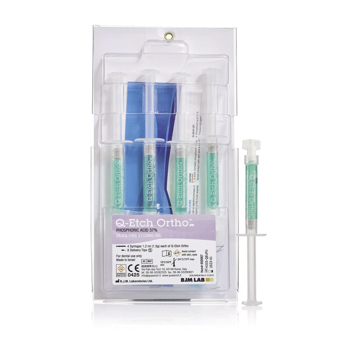 Q-ETCH ORTHO - Confezione: 4 siringhe da 1,2 ml cad. + 8 puntali 25 G