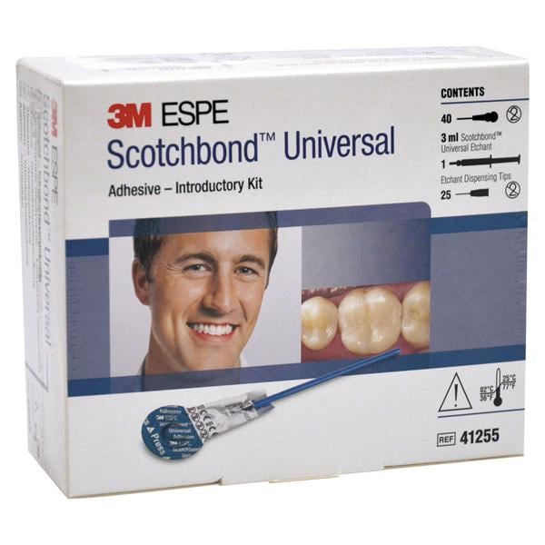 SCOTCHBOND UNIVERSAL ADHESIVE KIT MONODOSE - 40 monodose da 0,12 ml cad., 1 Scotchbond mordenzante siringa 3 ml e 25 aghi