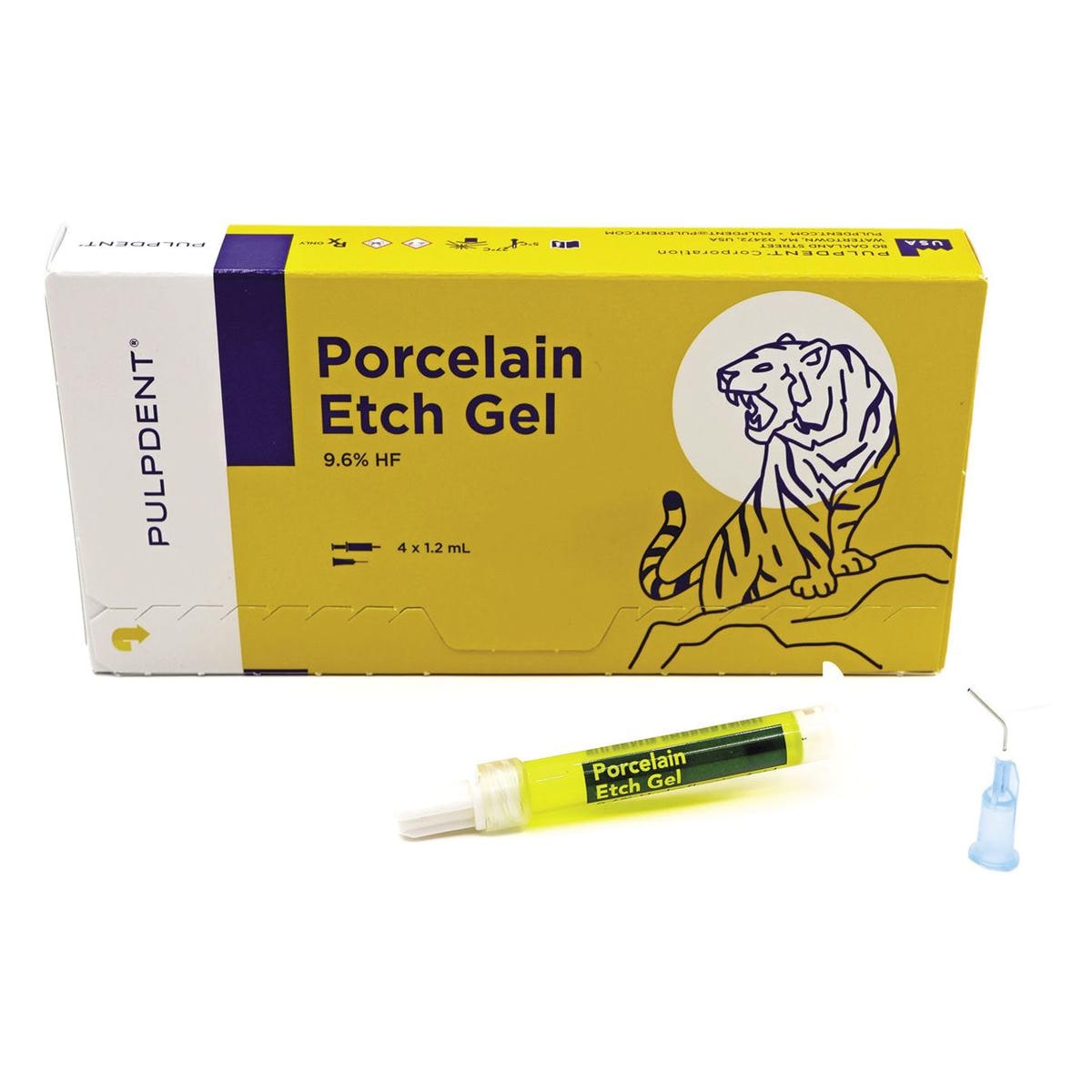 PORCELAIN ETCH GEL - 4 siringhe da 1,2 ml cad. e 8 puntali applicatori