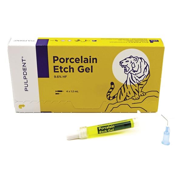 PORCELAIN ETCH GEL - 4 siringhe da 1,2 ml cad. e 8 puntali applicatori