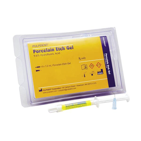 PORCELAIN ETCH GEL - 4 siringhe da 1,2 ml cad. e 8 puntali applicatori