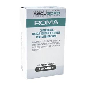 COMPRESSE DI GARZA - Misura cm 18X40 - Confezione da 12 garze in busta singola