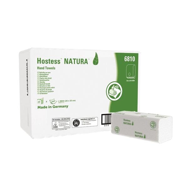 ASCIUGAMANI PIEGATI A "C" Hostess NATURA - Confezione da 2800 asciugamani (20 pacchi da 140 pz. cad.)