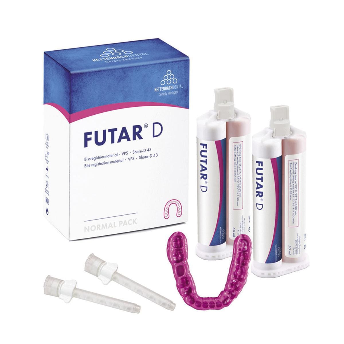 FUTAR D INDURIMENTO NORMALE (PER MISCELAZIONE MANUALE) - Confezione: 2 x 50 ml cad. + 6 puntali bianchi
