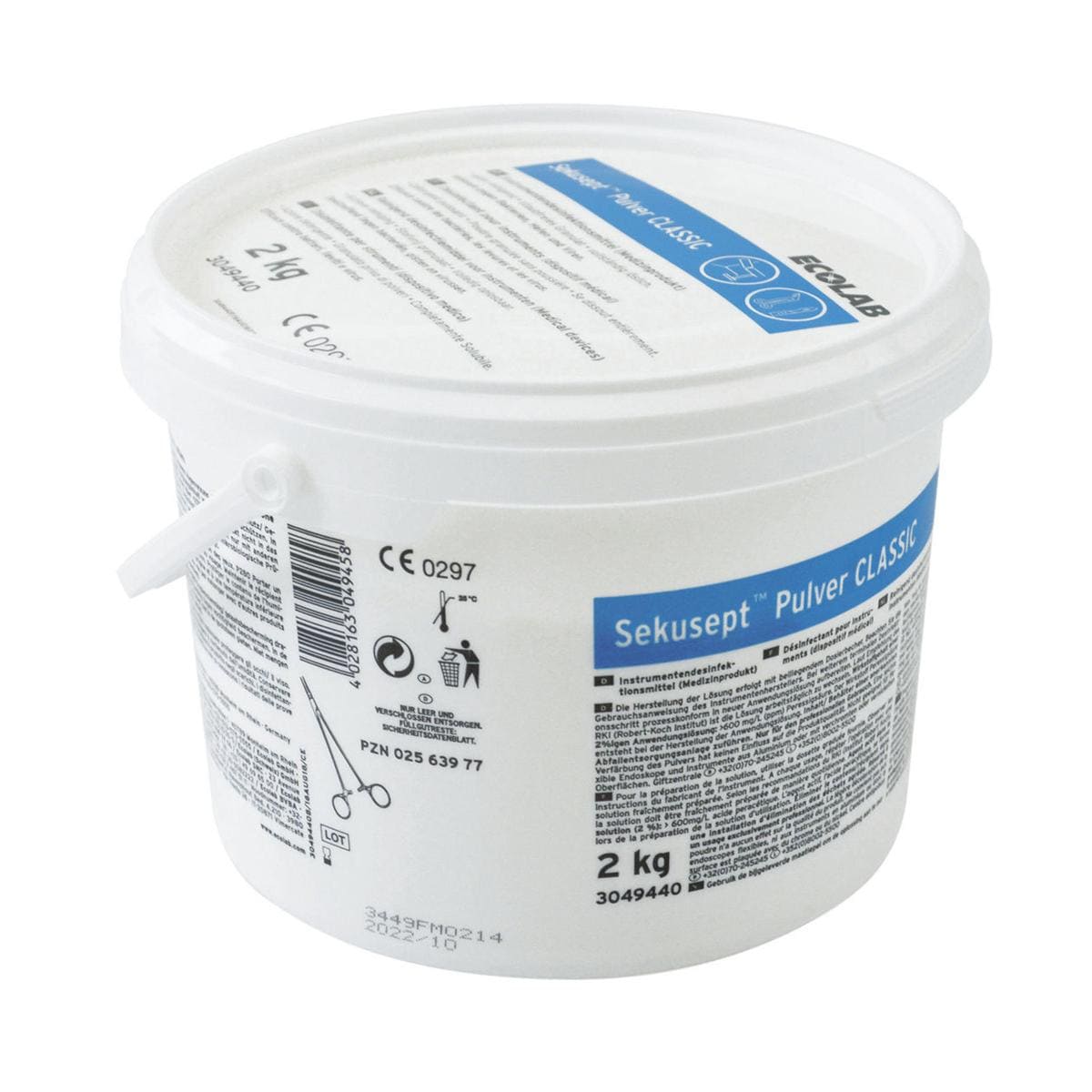 SEKUSEPT PULVER CLASSIC (AD ESAURIMENTO) - Secchiello da 2 Kg con misurino (per 100 litri di soluzione)