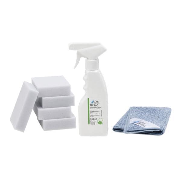 FD 360 - Flacone da 250 ml con erogatore + 5 spugne speciali