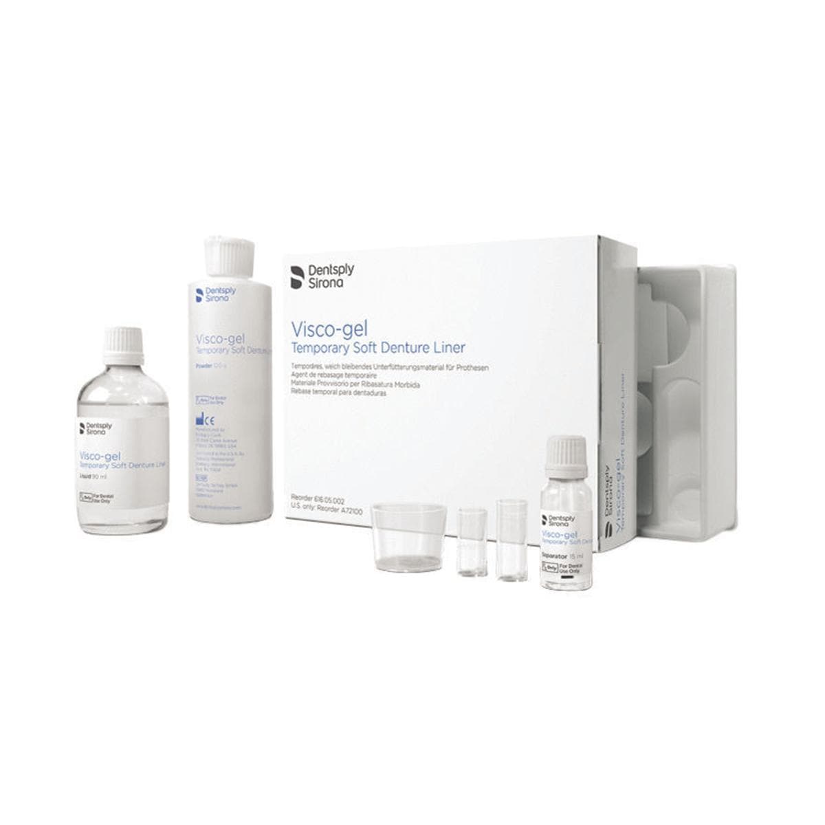 VISCO-GEL - Kit: polvere 120 g, liquido 90 ml e lubrificante 15 ml