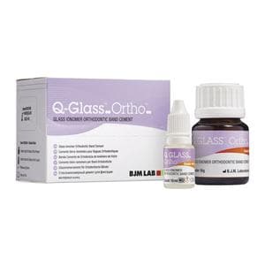 Q-GLASS ORTHO - Confezione: 1 flacone di polvere da 16 g, 1 flacone di liquido da 12 g ed accessori