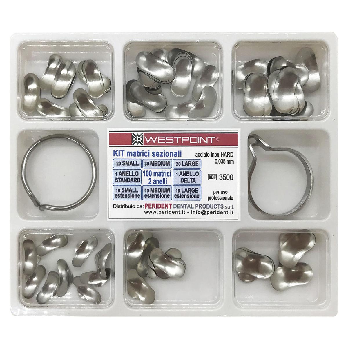MATRICI SEZIONALI KIT - Assortimento da 100 matrici
