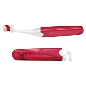 SPAZZOLINO DA VIAGGIO - Confezione da 6 pz. assortiti rosa, blu, rosso e verde