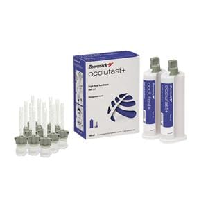 OCCLUFAST+ (PER MISCELAZIONE MANUALE) - Standard pack: 2 cartucce da 50 ml cad. + 12 puntali miscelatori grigi