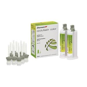 OCCLUFAST+ COLOR (PER MISCELAZIONE MANUALE) - Standard pack: 2 cartucce da 50 ml cad. + 12 puntali miscelatori grigi