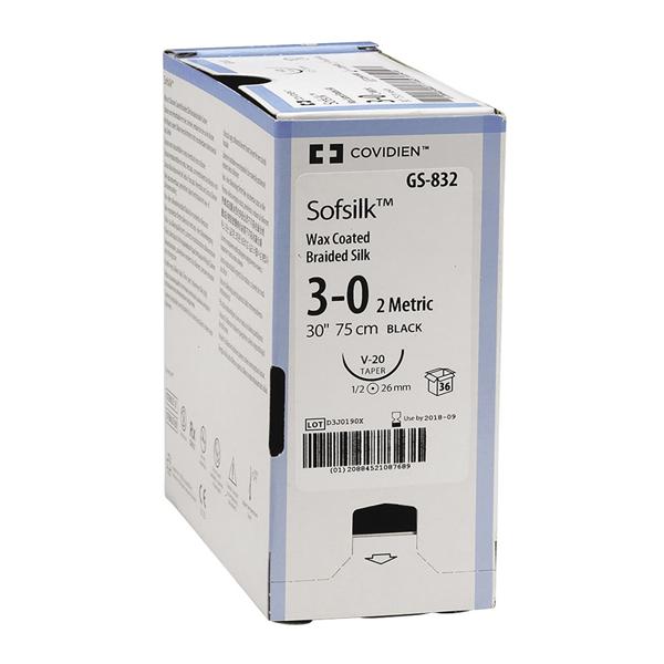 SUTURE SETA SOFSILK - AGO 1/2 cerchio TAPER CUTTING - 36 pz - 55VS-863 - KV5 17 mm - 3-0 (2)