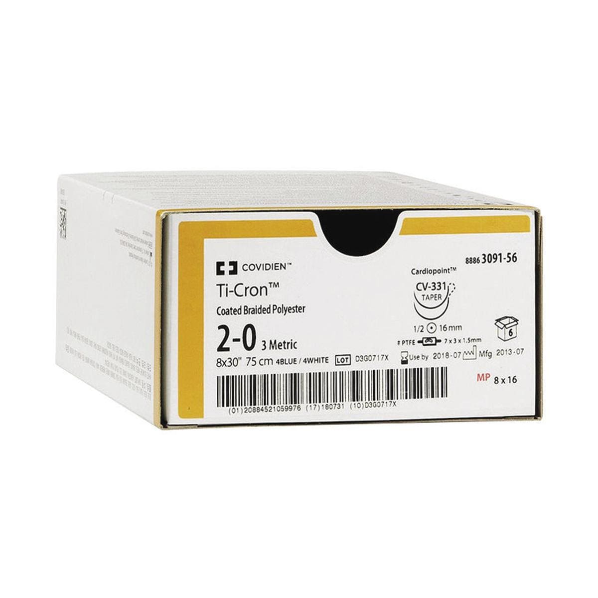 SUTURE TI CRON BIANCA AGO 3/8 di cerchio TAGLIENTE ESTERNO - 12 pz - (AD ESAURIMENTO) - 552864G - P 13 13 mm - 5-0 (1)