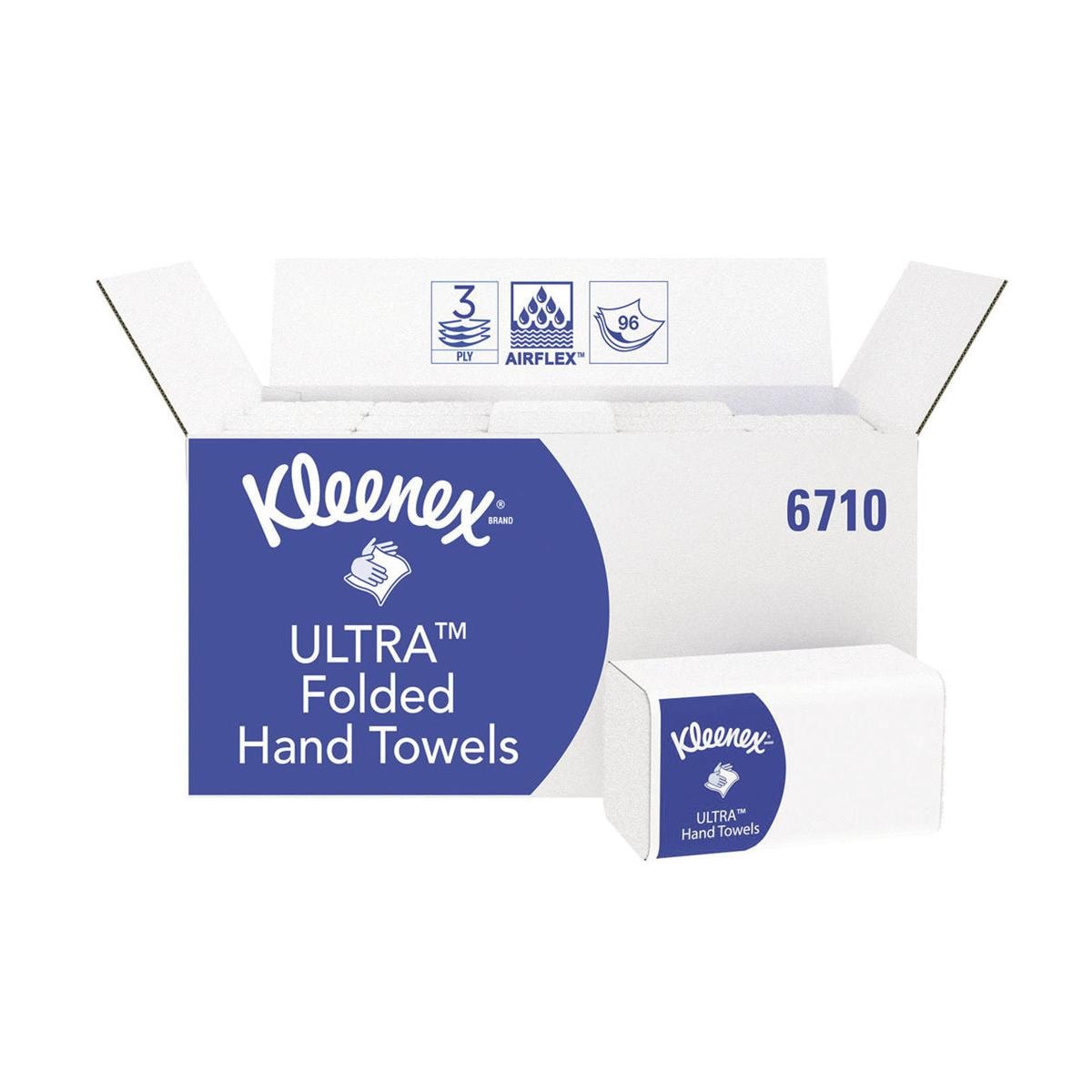 ASCIUGAMANI PIEGATI A "V" KLEENEX ULTRA - 3 VELI - Confezione da 1440 asciugamani (15 pacchi da 96 pz.)