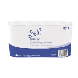 CARTA IGIENICA SCOTT ESSENTIAL - Confezione: 64 rotoli (8 pacchi x 8 rotoli)