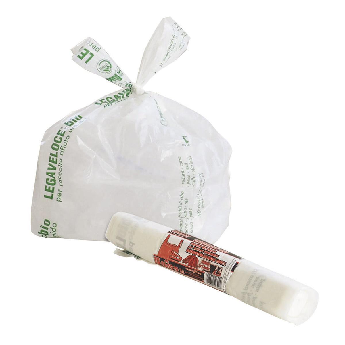 SACCHETTI BIODEGRADABILI - Misura cm 42 x 50 cm (10 litri)