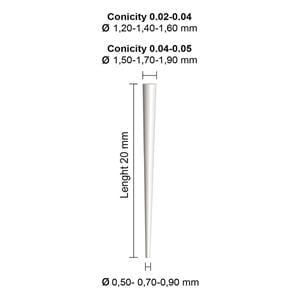K-POST CONICAL .02 A .04 - Ø mm 1,20 fibra di vetro