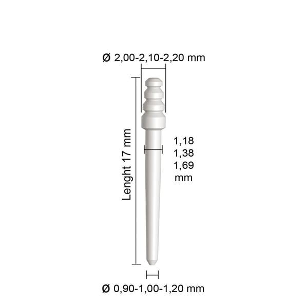 K-POST CONICAL RETENTION - Ø mm 0,90 fibra di vetro