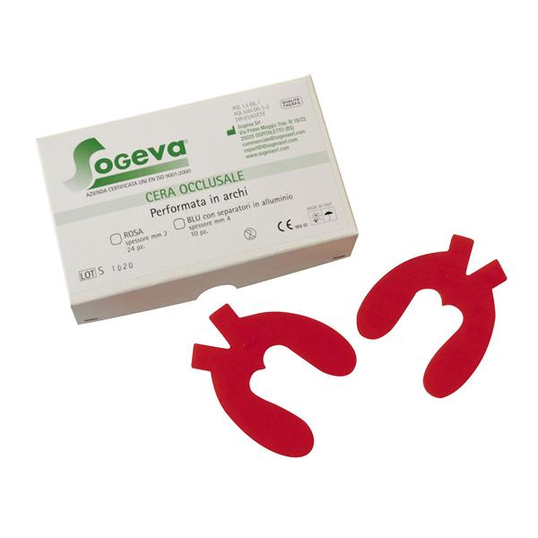 CERA OCCLUSALE PREFORMATA - Rosa - spessore 2 mm - 24 pz. (150 g)