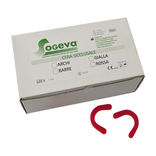 CERA OCCLUSALE ARCHI - Colore rossa - consistenza dura - 100 pz
