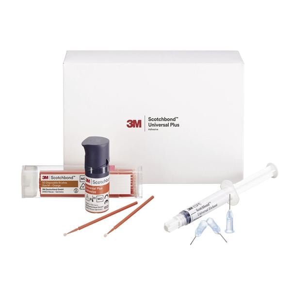 SCOTCHBOND UNIVERSAL PLUS KIT FLACONE - Flacone da 5 ml, 50 pennellini, Scotchbond Universal mordenzante da 3 ml, 25 applicatori