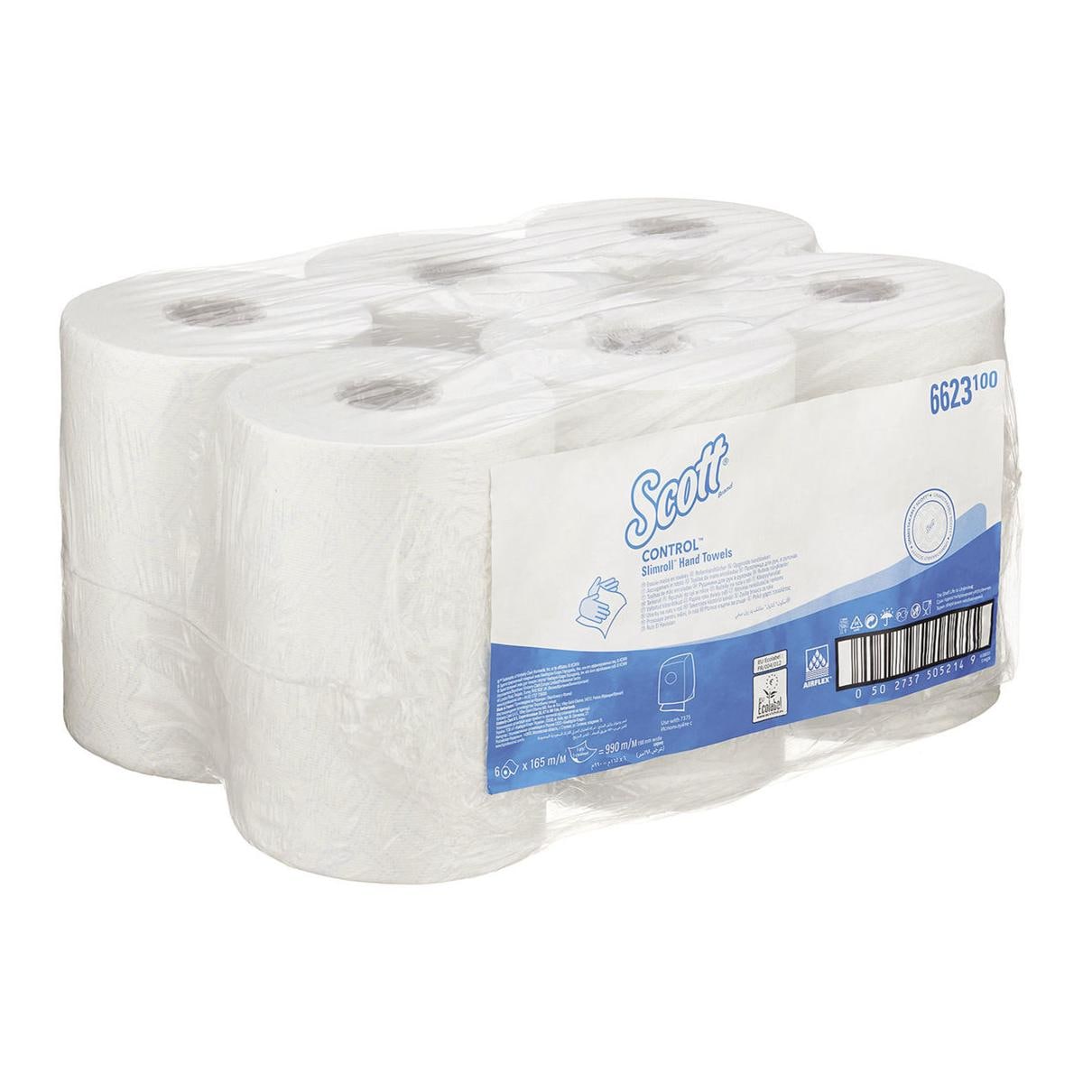 ASCIUGATUTTO SCOTT CONTROLL SLIMROLL - 660 STRAPPI - Confezione da 6 rotoli