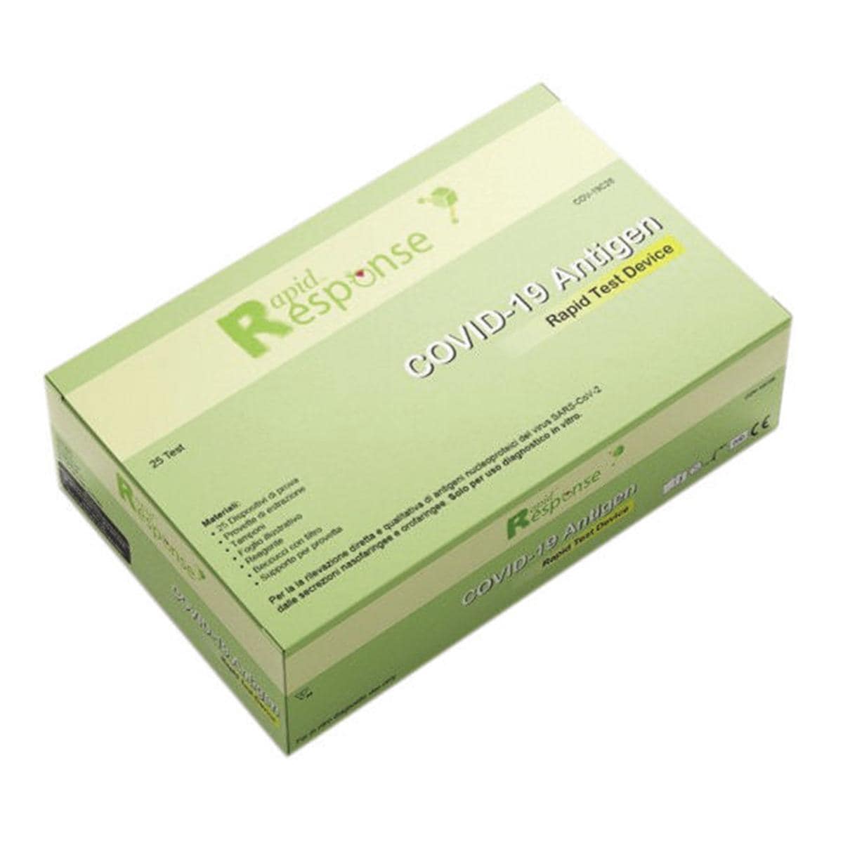 TAMPONE ANTIGENICO COVID-19 RAPID RESPONSE - Confezione da 25 tamponi rapidi