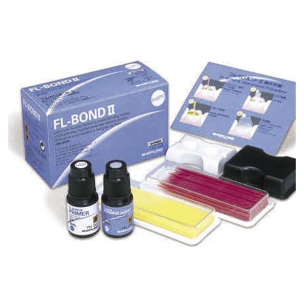 FL BOND II - Kit: Primer e Bond flaconi da 5 ml cad., 25 Microbrush e 1 vaschetta di miscelazione