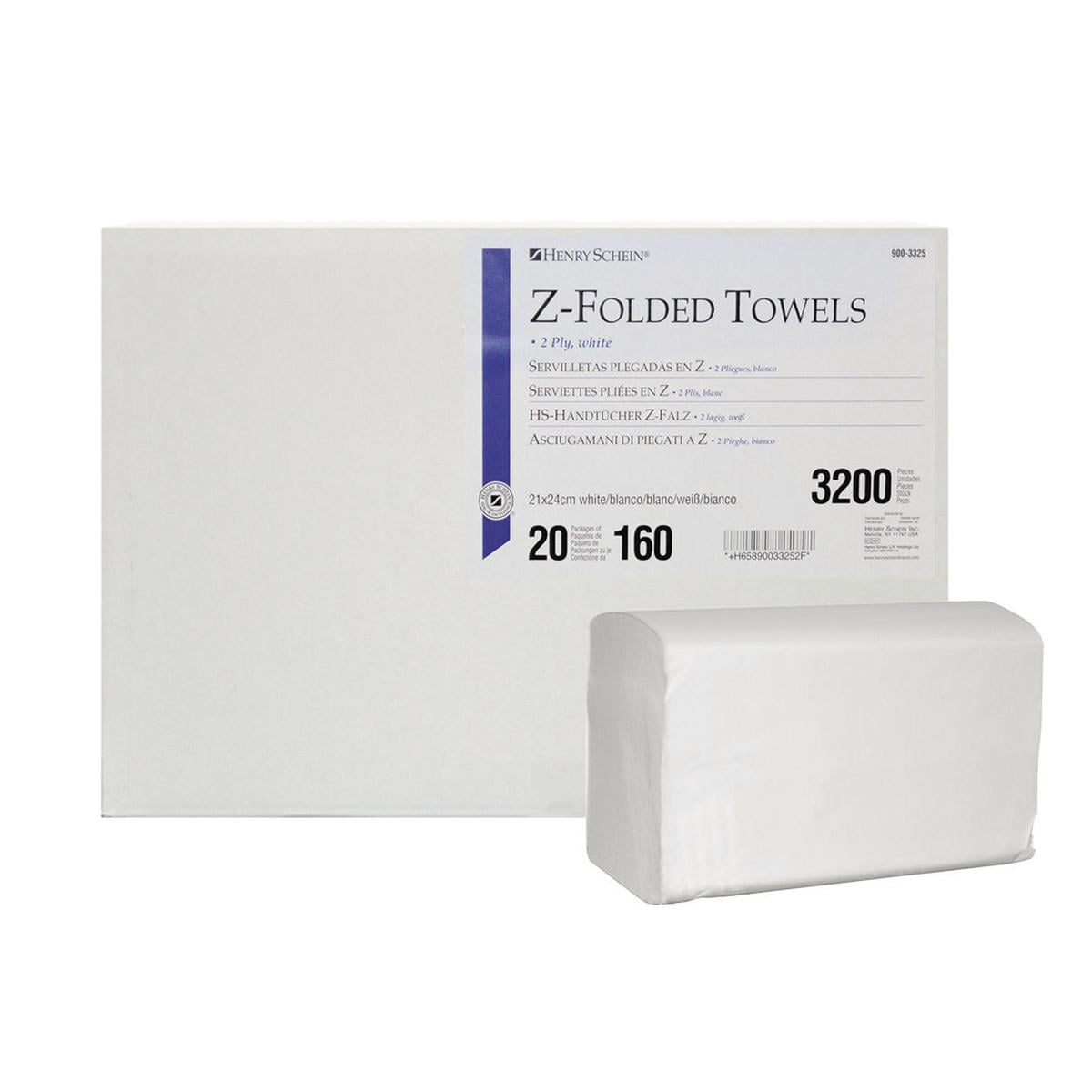 ASCIUGAMANI PIEGATI A "Z" - 3 veli - Formato steso 32X22 cm - (20 pacchi da 125 pz) - 2500 pz