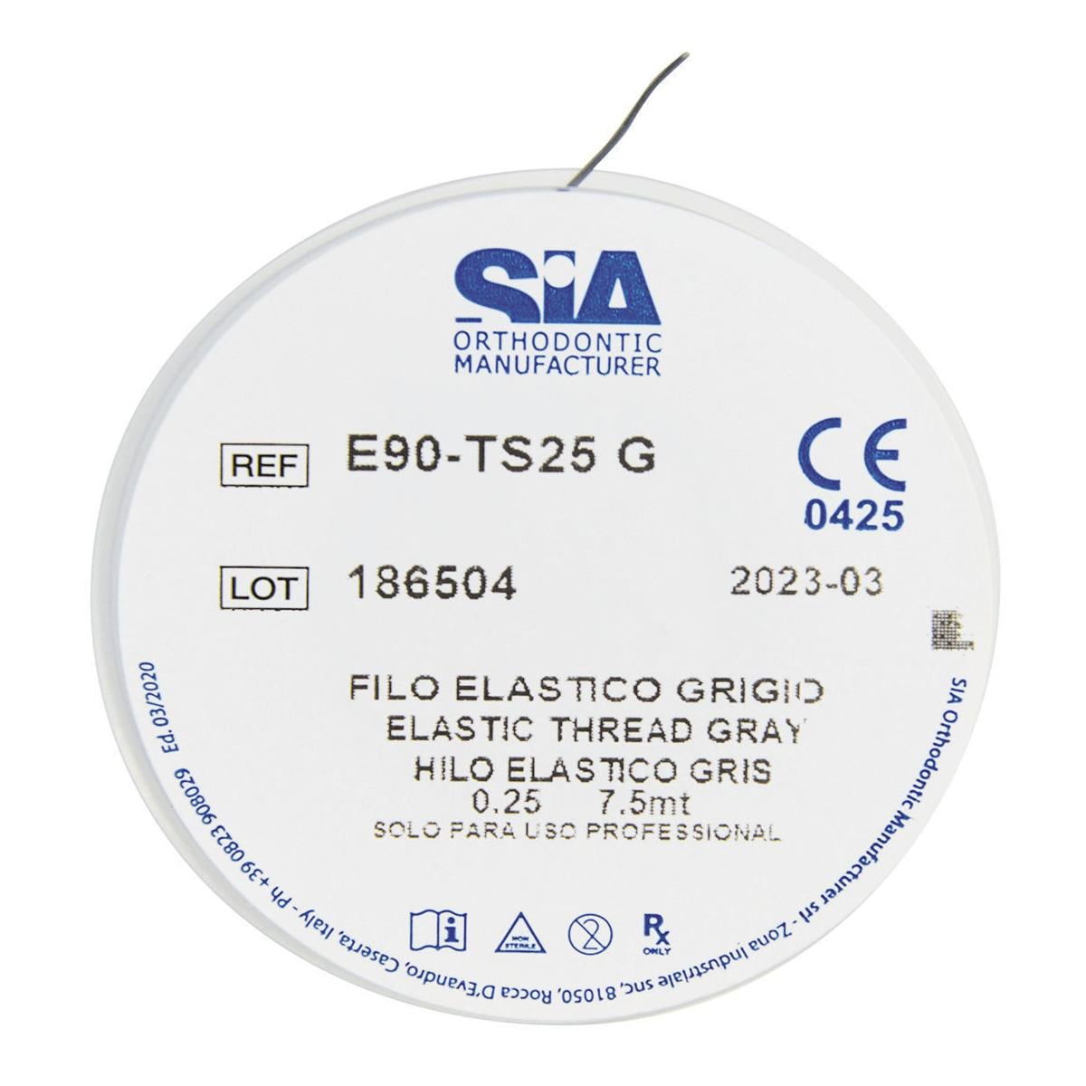 FILO ELASTICO - Misura Ø .025" colore Grigio