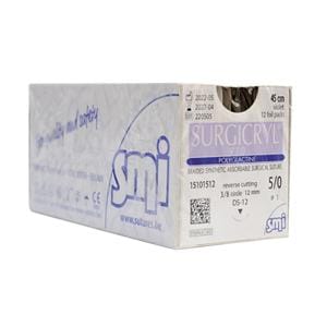 SUTURE SURGICRYL® 910 - AGO DORSO TAGLIENTE 3/8 DI CERCHIO 12 PZ - AGO DS 12 mm CALIBRO 5/0 - EP 1 - filo 45 cm