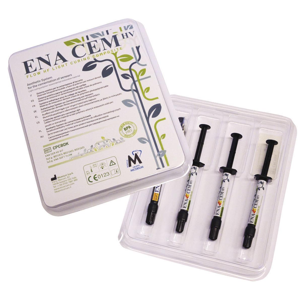 ENA CEM HV - Kit: Ena Cem HV BD1 (A1*) 2 g, Ena Cem HV BD2 (A2*) 2 g, Ena Cem HV BD3 (A3*) 2 g + Ena Soft Flow