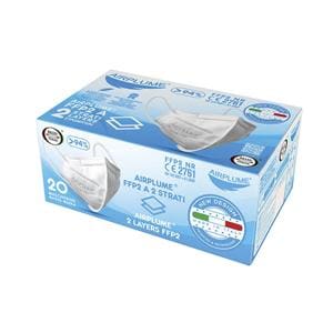 MASCHERINE FPP2 AIRPLUME - Colore Nero - 20 pz.