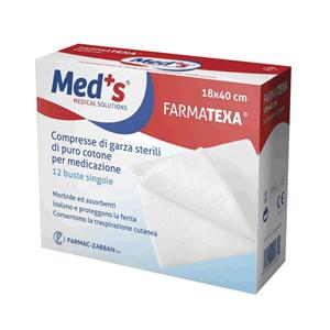 COMPRESSE DI GARZA - Misura cm 18X40 - STERILI - Confezione da 12 pz. in busta singola NEW