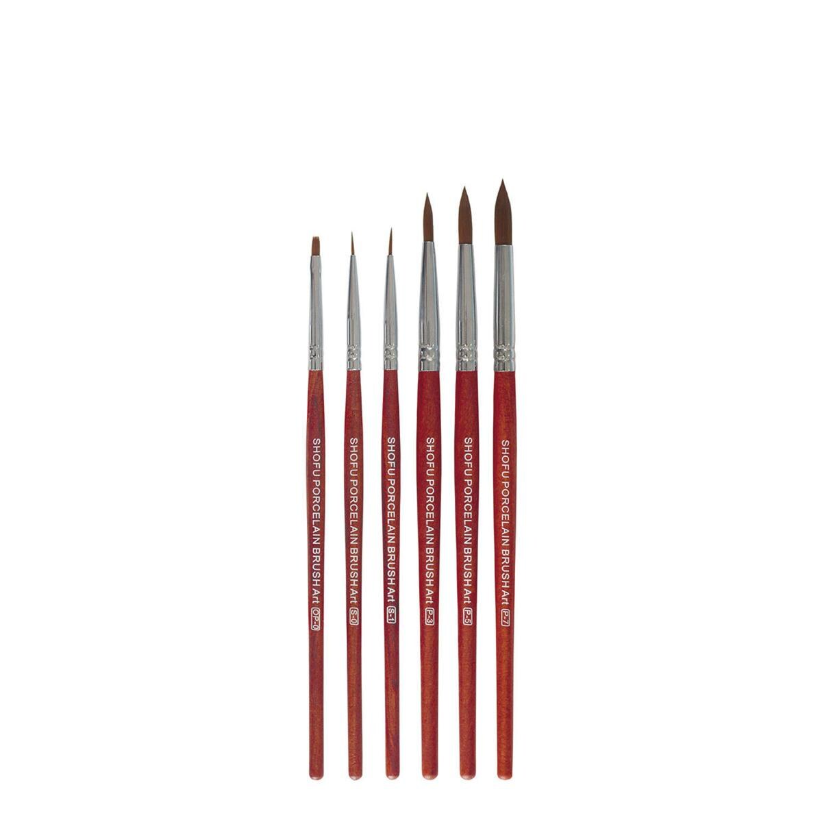 PORCELAIN BRUSH ART SET - Confezione da 6 pz.