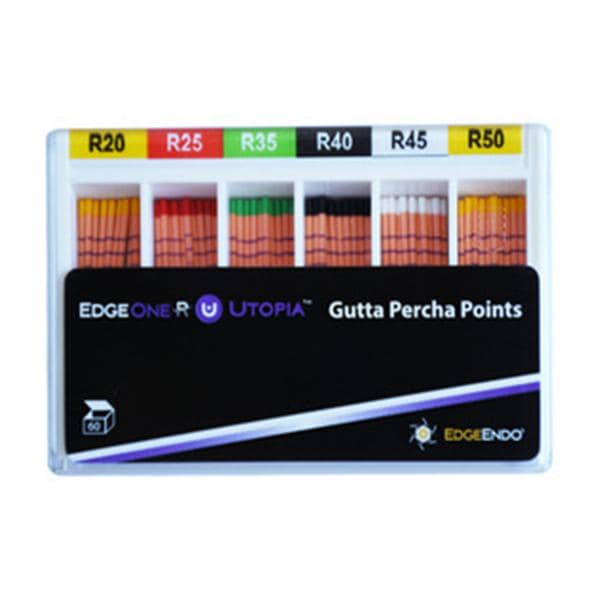 PUNTE DI GUTTAPERCA EDGEONE-R UTOPIA ASSORTIMENTO - Assortimento: 10 x R20, 10 x R25, 10 x R35, 10 x R40, 10 x R45 e 10 x R50