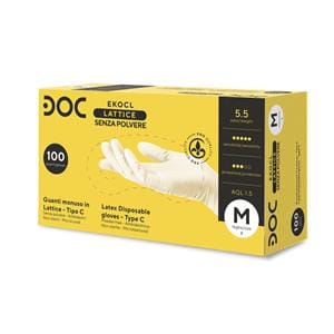 GUANTI EKO DOC IN LATTICE PF - 1 scatola - Misura X-Small