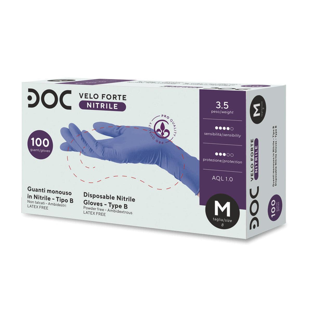 GUANTI IN NITRILE ZERO VELO FORTE - 1 scatola - Misura Small