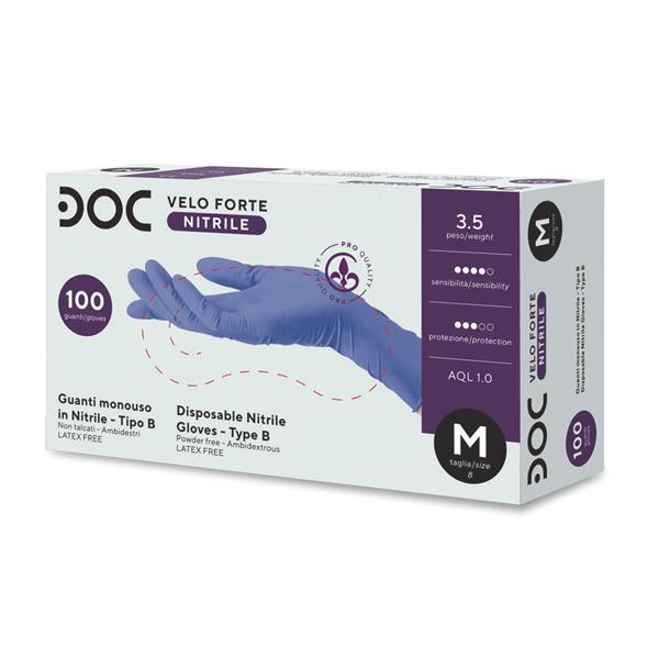 GUANTI IN NITRILE ZERO VELO FORTE - 1 scatola - Misura X-Small