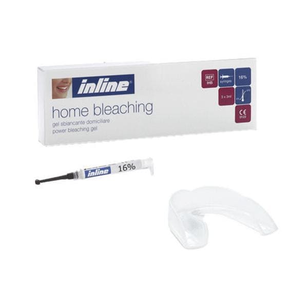 INLINE HOME BLEACHING 16% - Kit 3 siringhe da 3 ml cad. e 1 bite