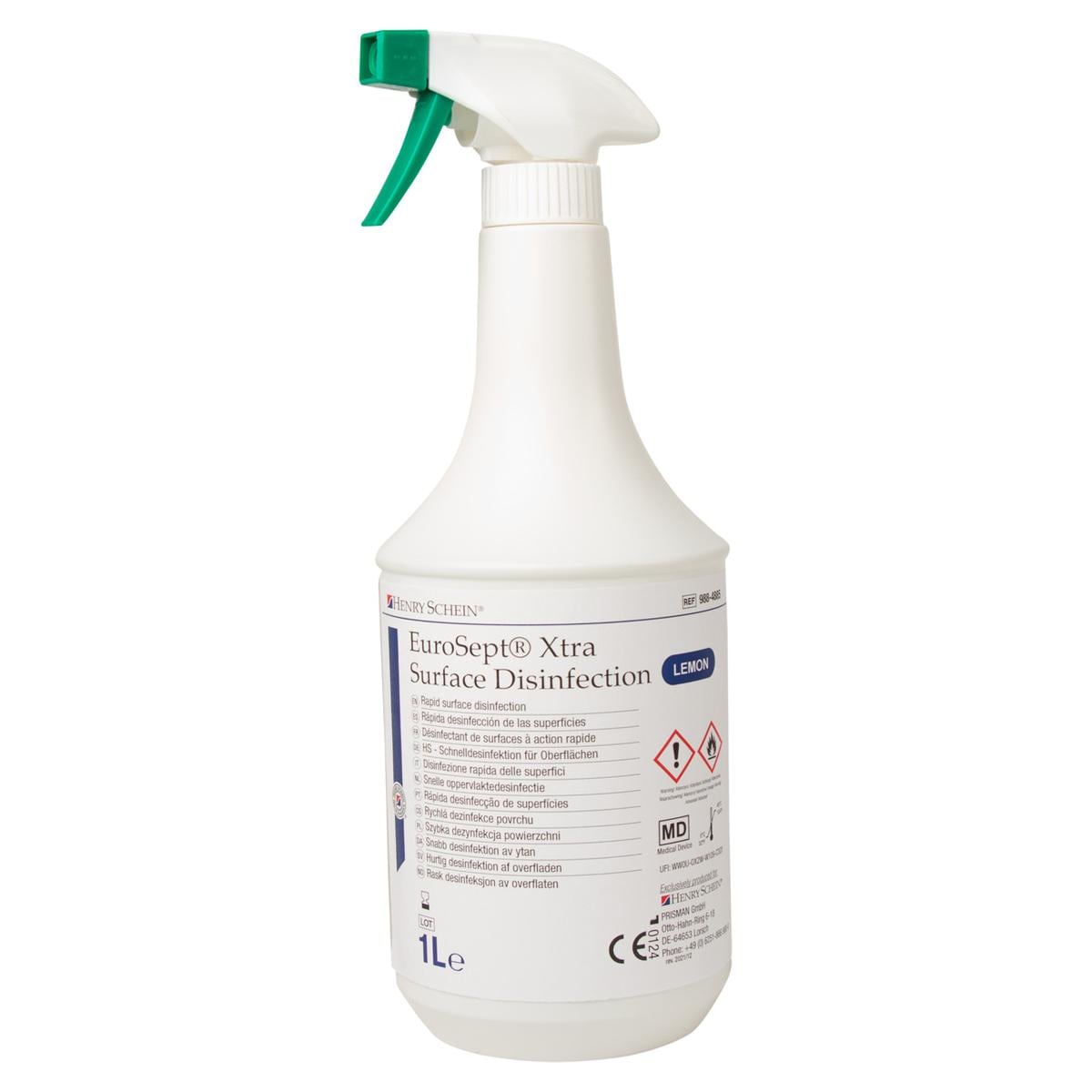 EUROSEPT XTRA SURFACE DISINFECTION LEMON A BASE ALCOLICA - Flacone da 1 litro con erogatore