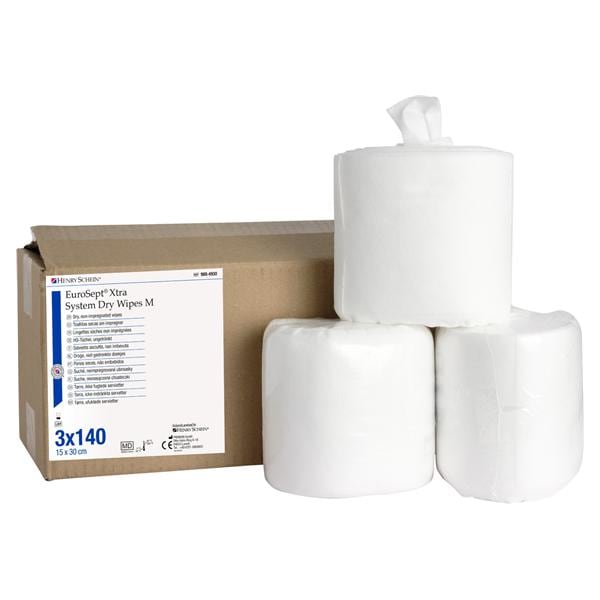 EUROSEPT XTRA SYSTEM DRY WIPES M - Confezione: 3 rotoli da 140 strappi
